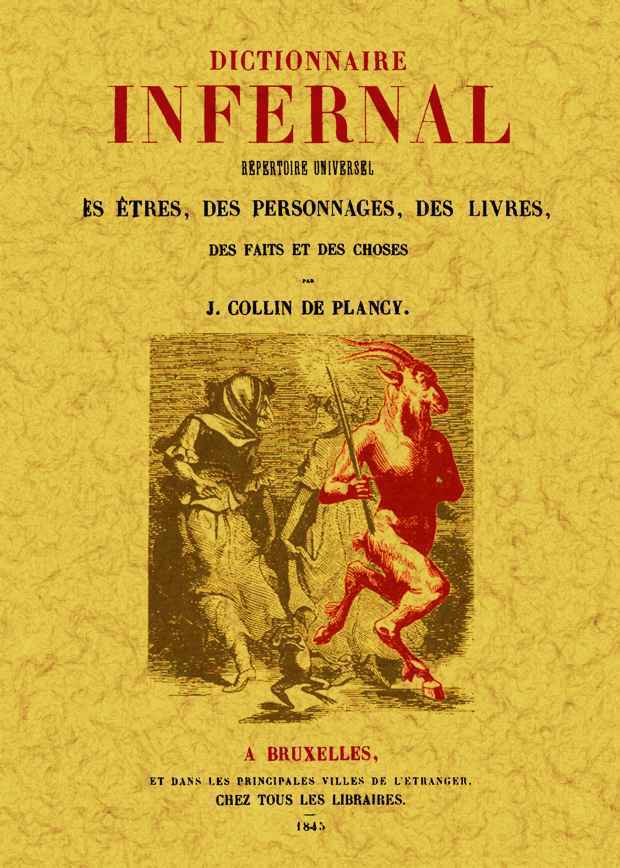 Carte Dictionnaire infernal Jacques-Albin-Simon Collin de Plancy