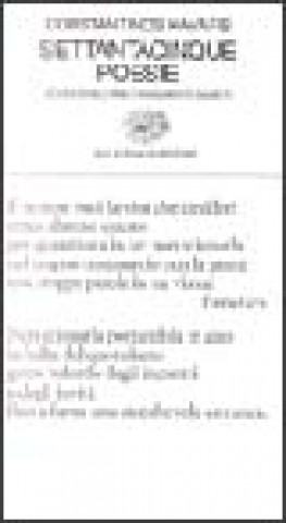 Libro Settantacinque poesie Konstantinos Kavafis