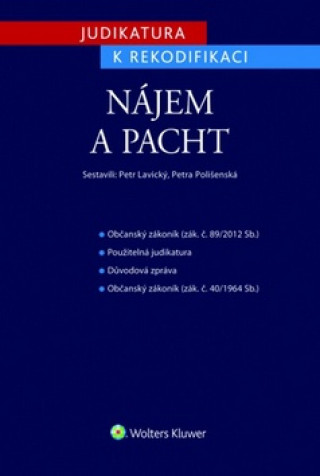 Kniha Judikatura k rekodifikaci Nájem a pacht Petr Lavický