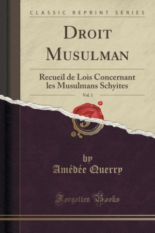 Kniha Droit Musulman, Vol. 1 Amédée Querry