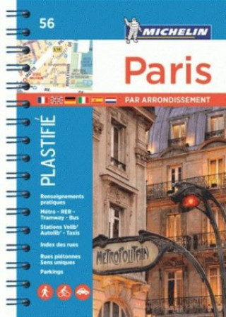 Tiskovina Michelin Stadtplan Paris par arrondissement 1 : 10 000 Michelin