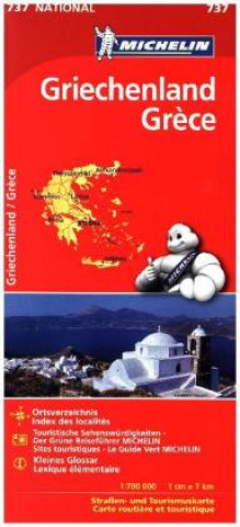 Tiskovina Michelin Nationalkarte Griechenland 1 : 700 000 Michelin
