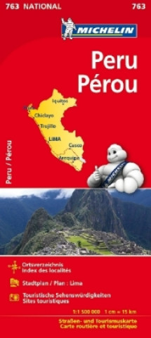 Tiskovina Michelin Nationalkarte Peru 1 : 1 500 000 Michelin