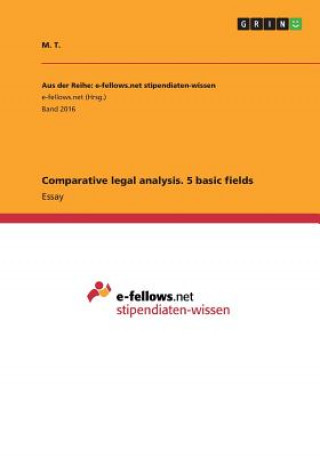 Książka Comparative legal analysis. 5 basic fields M. T.