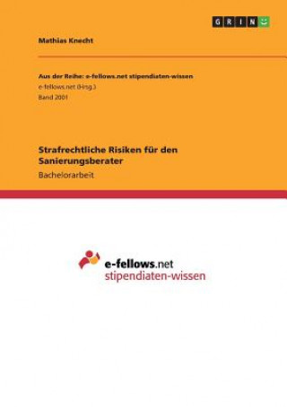 Kniha Strafrechtliche Risiken für den Sanierungsberater Mathias Knecht