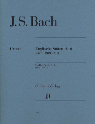Materiale tipărite Englische Suiten (Nr.4, 5, 6) BWV 809-811 F-Dur, e-Moll, d-Moll, Klavier Johann Sebastian Bach