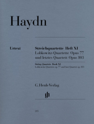 Materiale tipărite Streichquartette op.77 (Lobkowitz-Quartette) und op.103 (Letztes Quartett) Joseph Haydn