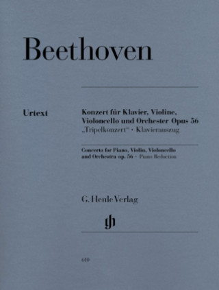 Articles imprimés Konzert C-Dur op.56 für Klavier, Violine und Violoncello (Tripelkonzert), Klavierauszug Ludwig van Beethoven