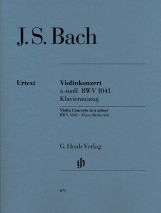 Drucksachen Violinkonzert a-Moll BWV 1041, Klavierauszug Johann Sebastian Bach