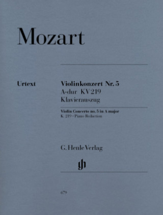 Nyomtatványok Violinkonzert Nr.5 A-Dur KV 219, Klavierauszug Wolfgang Amadeus Mozart