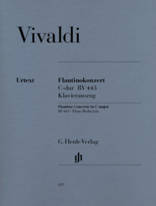 Tiskovina Konzert für Flautino (Blockflöte/Querflöte) und Orchester C-Dur op.44 11 RV 443, Klavierauszug Antonio Vivaldi