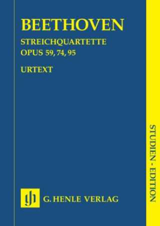 Materiale tipărite Streichquartette op.59, 74, 95, Studien-Edition Ludwig van Beethoven