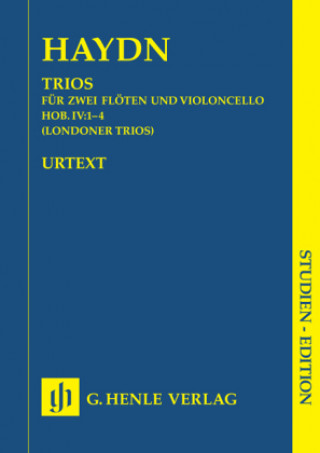 Tiskovina Trios für zwei Flöten und Violoncello Hob.IV: 1-4 (Londoner Trios), Partitur Joseph Haydn