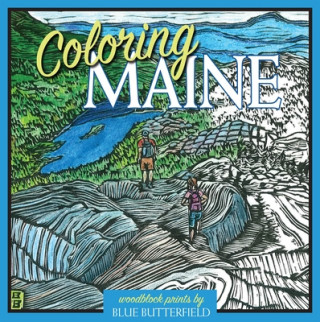 Carte Coloring Maine Blue Butterfield