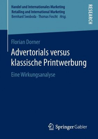 Książka Advertorials Versus Klassische Printwerbung Florian Dorner