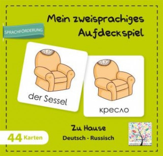 Játék Mein zweisprachiges Aufdeckspiel, Zu Hause Deutsch-Russisch Sernur Isik