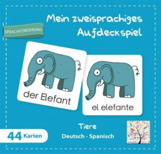 Gra/Zabawka Mein zweisprachiges Aufdeckspiel, Tiere Deutsch-Spanisch Sernur Isik