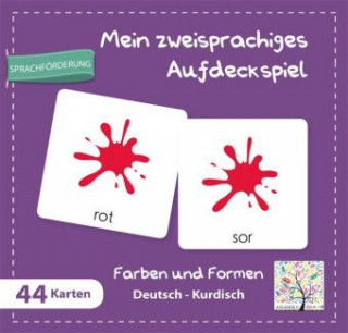 Hra/Hračka Mein zweisprachiges Aufdeckspiel, Farben und Formen Deutsch-Kurdisch Buket Topakoglu