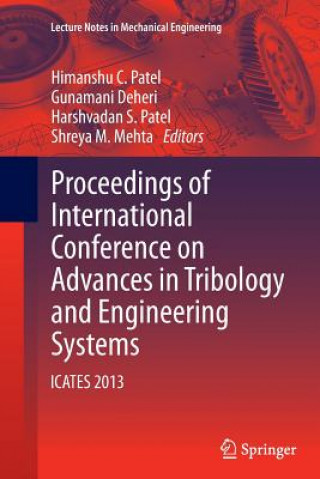 Livre Proceedings of International Conference on Advances in Tribology and Engineering Systems Gunamani Deheri