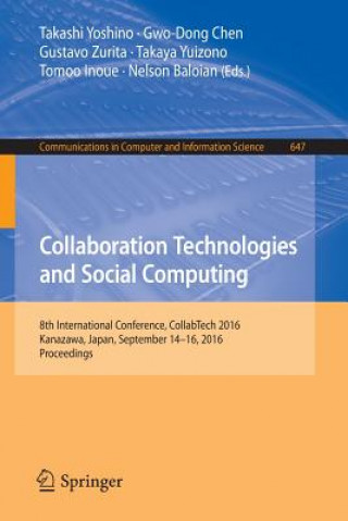 Könyv Collaboration Technologies and Social Computing Takashi Yoshino