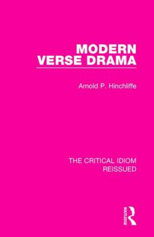 Book Modern Verse Drama HINCHLIFFE