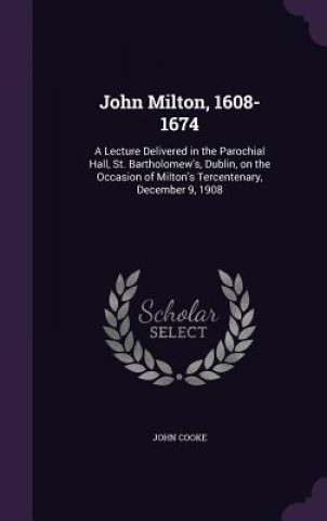 Kniha John Milton, 1608-1674 Cooke