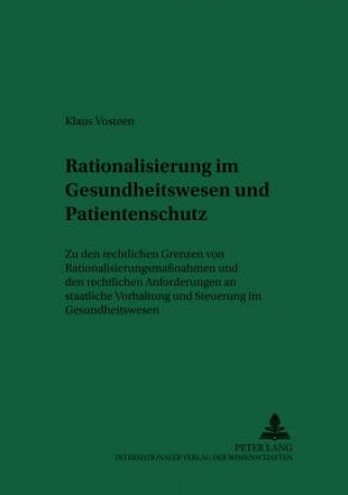 Книга Rationierung Im Gesundheitswesen Und Patientenschutz Klaus Vosteen