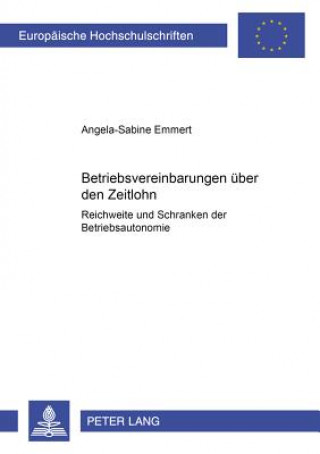 Carte Betriebsvereinbarungen Ueber Den Zeitlohn Angela Emmert