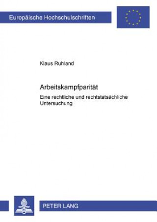 Könyv Arbeitskampfparitaet Klaus Ruhland