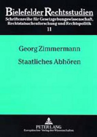 Kniha Staatliches Abhoeren Georg Zimmermann