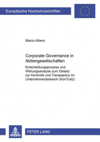 Carte Corporate Governance in Aktiengesellschaften Marco Albers