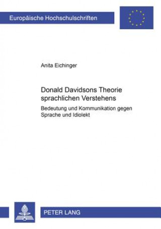 Βιβλίο Donald Davidsons Theorie Sprachlichen Verstehens Anita M. Eichinger