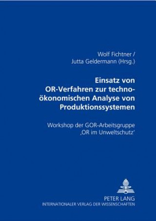 Carte Einsatz von OR-Verfahren zur techno-oekonomischen Analyse von Produktionssystemen Wolf Fichtner