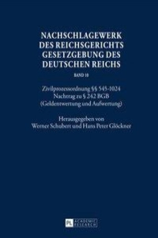 Könyv Nachschlagewerk Des Reichsgerichts - Gesetzgebung Des Deutschen Reichs Werner Schubert