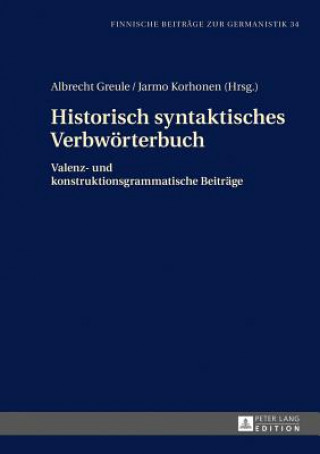 Kniha Historisch Syntaktisches Verbwoerterbuch Jarmo Korhonen