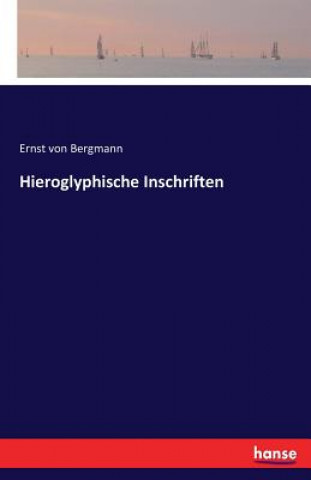 Buch Hieroglyphische Inschriften Ernst Von Bergmann