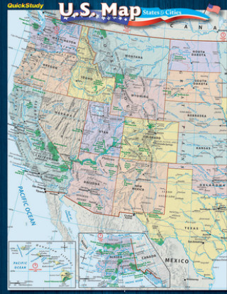 Carte U.S. Map: States & Cities Guide BarCharts Inc