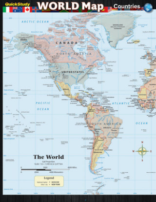 Carte World Map: Countries Guide BarCharts Inc