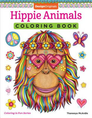 Kniha Hippie Animals Coloring Book Thaneeya McArdle