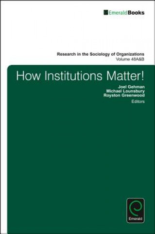Carte How Institutions Matter! Joel Gehman