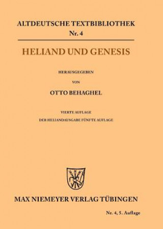 Book Heliand und Genesis Otto Behaghel