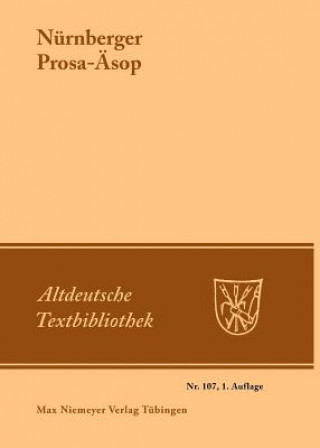 Knjiga Nurnberger Prosa-AEsop Klaus Grubmüller