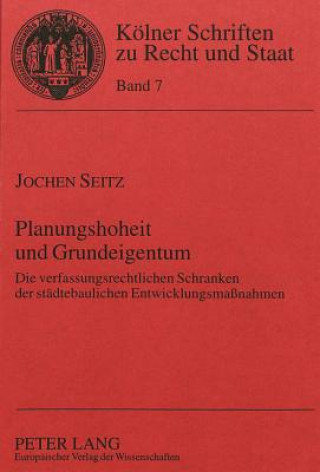 Книга Planungshoheit und Grundeigentum Jochen Seitz
