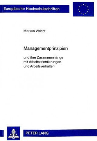 Книга Managementprinzipien Markus Wendt