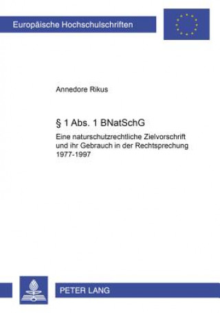 Kniha 1 Abs. 1 BNatSchG Annedore Rikus