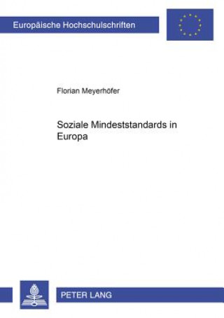 Könyv Soziale Mindeststandards in Europa Florian Meyerhöfer