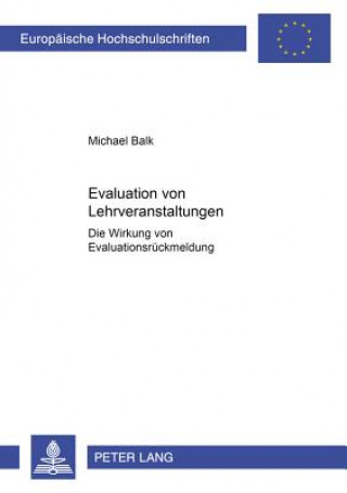 Könyv Evaluation Von Lehrveranstaltungen Michael Balk
