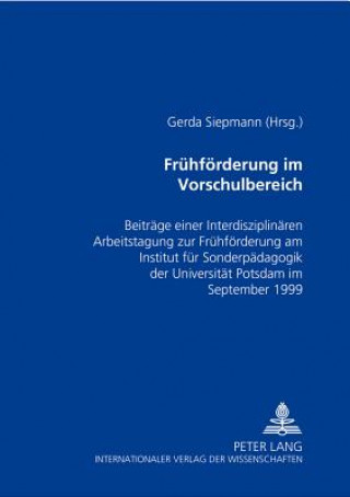 Βιβλίο Fruehfoerderung im Vorschulbereich Gerda Siepmann