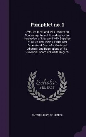 Книга Pamphlet No. 1 Ontario Dept of Health