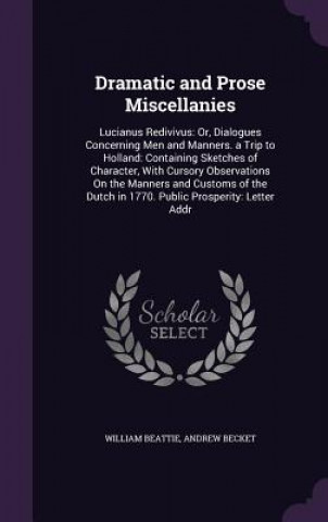 Book Dramatic and Prose Miscellanies Beattie